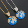 Blue Earth Hip Hop Pendant: Trendy Urban Jewelry for Stylish Looks