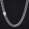 14K Gold 12mm Moissanite Diamond Clasp Miami Cuban Link Chain