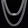 10mm White Gold Cuban Link Chain for Men | Durable & Stylish Accessory