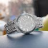 43mm White Gold Men’s Watch with Iced Baguette Cut Diamonds – Luxury Timepiece