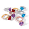 Vibrant ful Heart Queen Ring | Stunning Gemstone Jewelry for Women