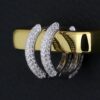 “15mm S925 Silver Moissanite Round Hoop Earrings for Men | Stylish & Durable”