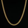 8mm Gold-Plated Stainless Steel Cuban Chain Necklace for Men & Women