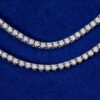 Elegant 3/5mm S925 Sterling Silver Moissanite Tennis Chain – VVS1 Quality