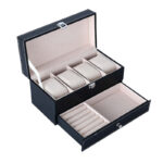 Luxury Two-Tier Jewelry Organizer Box for Elegant Storage Solutions