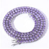 Stunning 5mm Purple Moissanite Diamond Tennis Chain Necklace