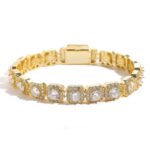 Radiant S925 Moissanite 10mm Cluster Tennis Bracelet – Elegant and Durable Design