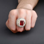 Stunning Ruby Moissanite Ice Out Hip Hop Ring – Exquisite Bling Jewelry