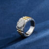 Stunning Two-Tone Moissanite Majesty Engagement Ring for Timeless Elegance