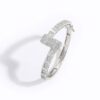 Moissanite Baguette Stone Cuff Bangle – Elegant Designer Jewelry