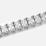 Elegant S925 Moissanite Emerald Cut Tennis Bracelet for Timeless Style