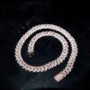 12mm Rose Gold Miami Cuban Chain with Moissanite Diamonds – Luxury Jewelry