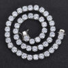 Stunning 6mm Moissanite Diamond Tennis Chain Necklace for Elegant Style