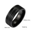 Sleek 8mm Frosted Stainless Steel Wedding Band | Durable & Stylish Design