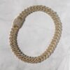 19mm Gold Baguette Moissanite Diamond Chain Necklace | Stylish Miami Jewelry