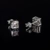 VVS1 Moissanite Asscher Cut Stud Earrings in S925 Silver – 0.5Ct, 0.8Ct & 2Ct Options