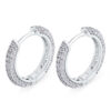 “15mm S925 Silver Moissanite Round Hoop Earrings for Men | Stylish & Durable”