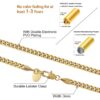 “Stylish 3mm Gold Micro Cuban Link Chain Necklace for Men & Women”