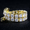 Luxurious 5mm Gold Moissanite Men’s Tennis Bracelet – Elegant & Durable