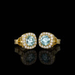 2 Carat S925 Blue Moissanite Square Stud Earrings – VVS1 Quality & Elegance