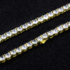 Luxurious 5mm Gold Moissanite Men’s Tennis Bracelet – Elegant & Durable