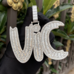 Custom Moissanite Letter Pendant – Unique Creative Design Necklace