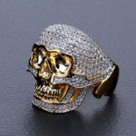 Stunning Moissanite Skull Bully Ring | Hip Hop Punk Jewelry Design