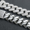 40mm Moissanite Trapezoid Square Drill Cuban Link Chain – Bold, Stylish Neckwear