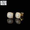 0.5 Carat VVS1 Moissanite Square Stud Earrings in 925 Sterling Silver