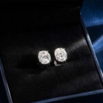 VVS1 Moissanite Oval Cut Stud Earrings in S925 Sterling Silver