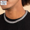 Luxurious 8mm Moissanite Diamond Cuban Chain Necklace for Elegant Style