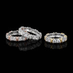 S925 Two-Tone Moissanite Crossover Engagement Ring – Stunning Design