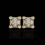 Elegant S925 Silver Moissanite Square Stud Earrings | Brilliant Luminescence