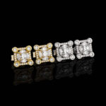 Elegant S925 Silver Moissanite Square Stud Earrings | Brilliant Luminescence