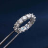 Stunning 5mm Iced Out VVS1 Moissanite Eternity Ring for Timeless Elegance