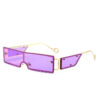 Chic Rectangular Rimless Sunglasses for Ultimate UV Protection and Style