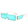 Chic Rectangular Rimless Sunglasses for Ultimate UV Protection and Style