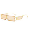 Chic Rectangular Rimless Sunglasses for Ultimate UV Protection and Style