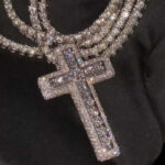 Stunning Moissanite Cross Pendant Necklace Set for Timeless Elegance