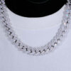 15mm Moissanite T-Square Ice-Out Diamond Cuban Link Chain – Luxury Jewelry