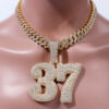 Personalized Double Layer Name/Number Pendant with Bold Letters – Custom Jewelry