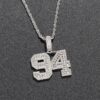 Personalized Baguette Number Pendant | Customizable Jewelry Charm