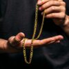 Gold 5mm Stainless Steel Figaro Chain – Durable & Stylish Jewelry