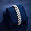 13MM Moissanite Diamond-Studded Cuban Link Bracelet – Elegant Luxury Jewelry