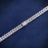 Stunning 8mm White Gold Moissanite Cuban Link Chain for Ultimate Elegance