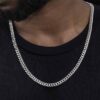 6mm Diamond-Cut Stainless Steel Cuban Chain Necklace for Men & Women