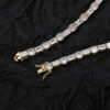 6mm Moissanite Tennis Chain – Mixed Square & Round Inlay for Dazzling Elegance