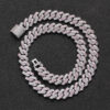 13MM Moissanite Diamond Cuban Chain Necklace | Prong Set Jewelry for Elegance