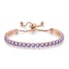 Stunning 4mm Purple Moissanite Tennis Bracelet – Elegant Jewelry for Every Occasion