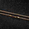 Stylish 3mm 18K Gold Finish Rope Chain Necklace for Women – Elegant Jewelry Accessory